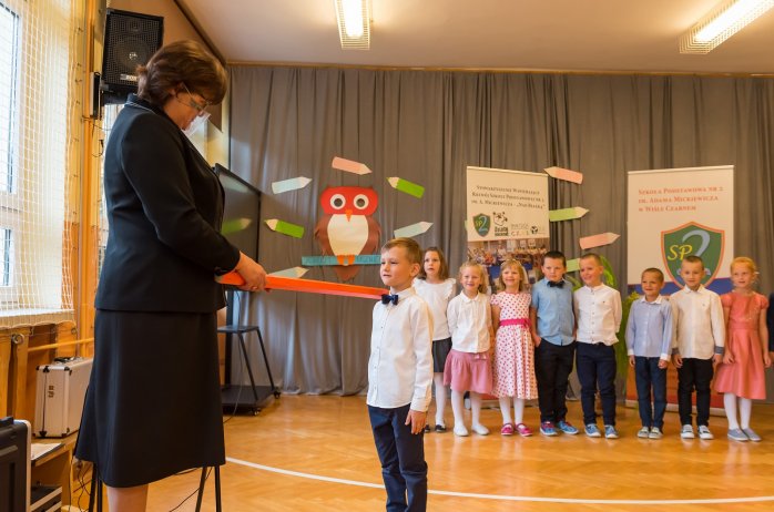 Pasowanie pierwszoklasistów na uczniów w SP 2